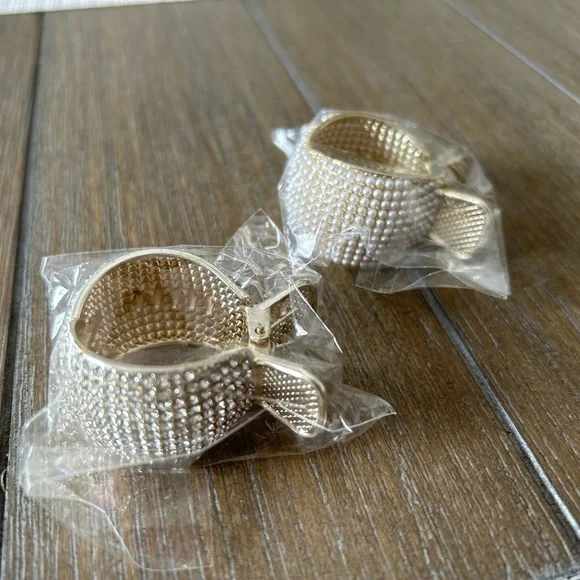 2 Pony tail claw clip pearl + Rhinestone hair accessories - Picture 3 of 5